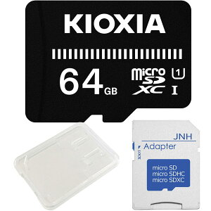 microSDXC�J�[�h 64GB UHS-I U1 SD�A�_�v�^�[�t�� �ۊǗp�N���A�P�[�X�t�� �o���N�i