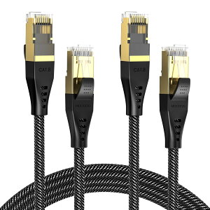 LAN�P�[�u�� �J�e�S��8 40Gbps 2000MHz �C�[�T�l�b�g�P�[�u�� 26AWG RJ45�R�l�N�^ �����ʐM �l�b�g���[�N�P�[�u�� �p�\�R�� �Q�[���@�p �����p