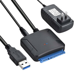 SATA USB �ϊ��P�[�u�� 3.5 2.5�C���` SSD HDD �A�_�v�^�[ USB3.0 �����`�� �d���A�_�v�^�[�t �ő�6TB UASP�Ή�