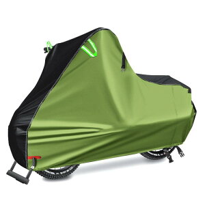 自転車カバー サイクルカバー 300D生地超厚手 破れにくい 防風 防塵 耐熱 UVカット 撥水加工 二重縫製 盗難防止ロック穴付き 風飛び防止バックル 反射テープ 収納袋付き 29インチまで対応