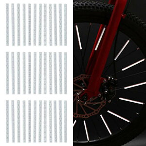 自転車 リフレクター 反射版 【36本入り 大容量】 夜間 可視 通学 サイクリング スポーク 防犯 リア フロント クロスバイク マウンテンバイク ホイール 子供 車椅子 安全