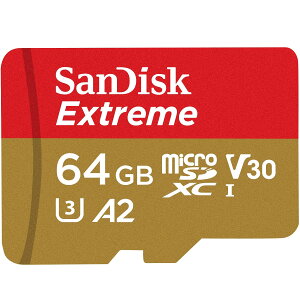 microSDXC�J�[�h 64GB �������[�J�[�h �����]�� 4K����Ή� SD�ϊ��A�_�v�^�[�t�� UHS-I U3 V30 A2�K�i�Ή�
