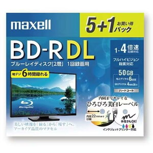 �u���[���C�f�B�X�N �^��p 50GB 2�w 4�{�� 6���p�b�N BD-R DL �J��Ԃ��^��Ή� �L�^���f�B�A ��e�� �u���[���C