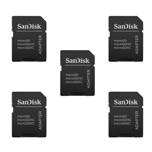 microSD�J�[�h 32GB 5���Z�b�g SD�J�[�h�ϊ��A�_�v�^�[�t�� �������[�J�[�h �f�[�^�ۑ� �L�^�p 5�p�b�N