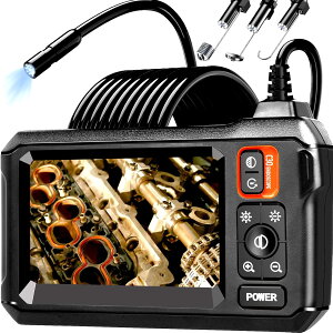 �H�Ɨp������ �t�@�C�o�[�X�R�[�v 5m �P�[�u�� 1080P HD 4.3�^ �t�����j�^�[ 8�� LED IP67 �h�� �[�d�� �X�l�[�N�J���� �z�� �_�� �ԗ� ���� �ݔ� ���� �O���[ �u���b�N