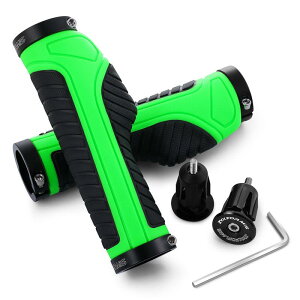 自転車グリップ 人間工学ハンドルグリップ エルゴグリップ ロックオンタイプグリップ 握りやすい 滑り止め 衝撃吸収 ゴム製 22.2mm ロードバイク/クロスバイク/マウンテンバイク