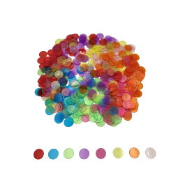 500 Pcs 3/4 inch Transparent 8 Color Clear Bingo Counting Chips Plastic Markers for Bingo Games Math Counters Classroom Fun Family Game Night Large Group Games