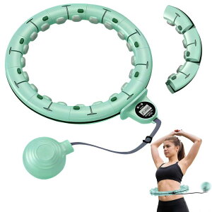 Ouvesa フラフープダイエット用 フラフープ ダイエット器具 スマートフラフープ 落ちにくい サイズ調整可能 カウント機能付き 初心者向け