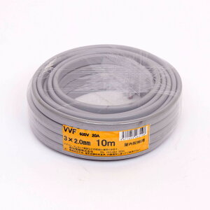 VVF�P�[�u�� 3�c 2.0mm 10m �D�F �d�� �P�[�u�� �����z���p �d��