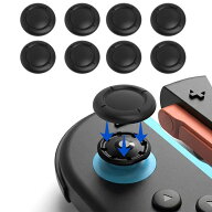 アナログスティックカバー スイッチ2用 ジョイコン用 8個セット ブラック TPE素材 滑り止め 耐摩耗 ゲー…