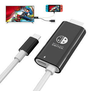 HDMI�ϊ��A�_�v�^�[ 4K 30Hz �f���o�̓P�[�u�� USB-C PD 100W �}���[�d 2���[�g�� �e���r�ڑ� �����^�� �m�[�g�p�\�R�� �^�u���b�g �X�}�z �Ή�