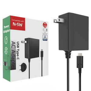 AC�A�_�v�^�[ �[�d�� �P�[�u����̌^ USB Type-C �}���[�d PSE�F�� TV���[�h�Ή� 100V-240V�Ή� Switch Switch Lite Switch OLED �v���R���g���[���[ �Ή�