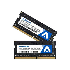 DDR4 3200MHz SODIMM (2��) JEDEC���� ���b�v�g�b�v�p������ PC4-25600 CL22 1.2V 260�s�� Acclamator