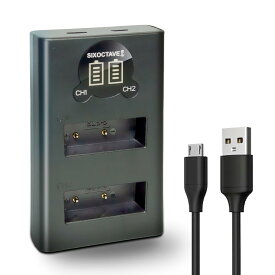 カメラ用充電器 デュアル充電器 USB端子 LCD充電量表示機能搭載 2個同時充電可能 保護回路内蔵 6ヶ月保証 対応バッテリー BLS-1 BLS-5 BLS-50