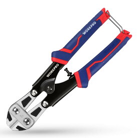 ボルトクリッパー 200mm ワイヤーカッター ミゼットカッター 硬鋼線カッター 滑り止めハンドル 調整可能ネジ 安全ロック付き 切断工具