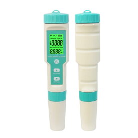 水質測定器 残留塩素/PH/EC/TDS/塩分/ORP/温度 多機能防水設計 高精度・自動校正対応 ポータブル型 簡単操作 家庭用水/食品検査/プール管理/実験室/産業廃水テスト