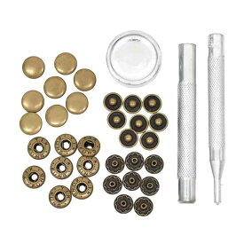 MYmama 手芸用 バネホック打ち具・打ち台付属セット 10mm/12.5mm レザークラフト DIY ホビー 手芸用品