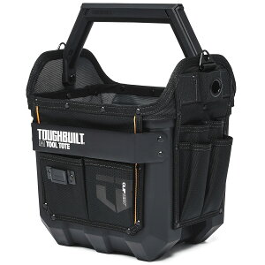 12 In Tool Tote Waterproof Base Riveted Pocket Panels 3 Tool Dividers Quick Release Handle
