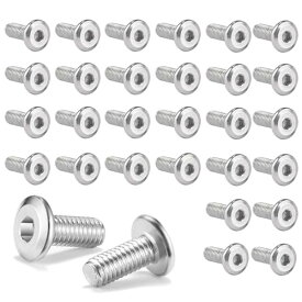 六角ボルト 304ステンレス M6 x 15mm 30個入り ボルト 高負荷 耐久性 明るい仕上げ DIY 自動車 電気設備 家具 固定や接合に 六角穴付きねじ