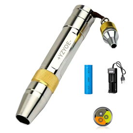 LED三光源翡翠識別懐中電灯 365nm紫外線検出ランプ ジュエリー 宝石 アンティーク蜜蝋紙幣の検証