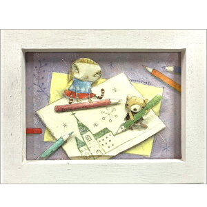 まちゅまゆ ポストカード 額装 ★メルヘン 【らくがき】《mm-008g》