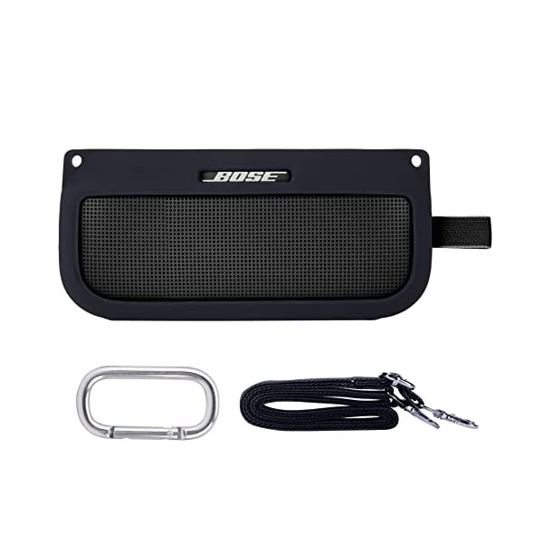 シリコンケース 互換品 ボーズ Bose SoundLink Flex Bluetooth speaker ポータブル ワイヤレス スピーカー (ブラック)