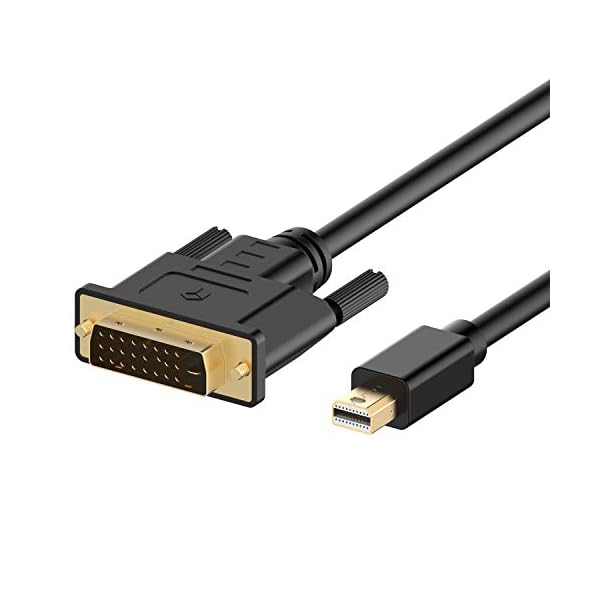 Mini DisplayPort(Thunderbolt Port) ? DVI 変換ケーブル 1080P高解像度 (1.8m)