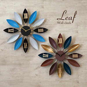 �Ǌ|���v Decorative Wall Clock �f�R���e�B�u�E�H�[���N���b�N�mLeaf�n