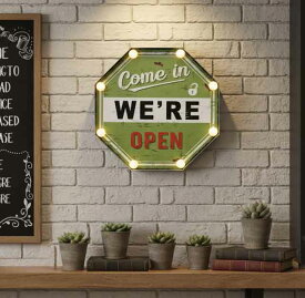 American Classic LED Sign アメリカンクラシック LED Sign［Come in WE'RE OPEN］