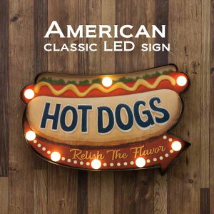 �A�����J���N���V�b�N LED Sign [HOT DOGS]