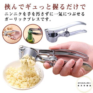ガーリックプレス みじん切り器 手動 にんにく潰し ニンニク潰し ガーリック プレス おろし器 ガーリックツイスト クラッシャー ニンニククラッシャー にんにく にんにく絞り にんにくつぶ