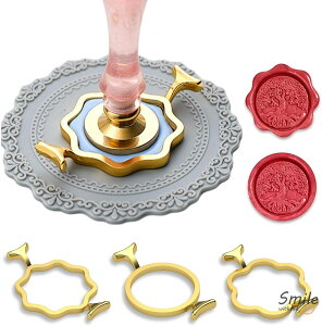 シーリングスタンプ シーリングワックス 専用フレーム ヘッド おしゃれ かわいい 封蝋専門道具 シーリングスタンプ セット ワックスシールスタンプリング 6点セット シーリングスタンプ