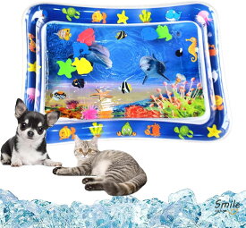 猫用 プレイマット 猫用水遊びマット マット水プレイマット ペットの遊び用 猫用おもちゃ 涼しく ペット 子供 水遊びマット 水プレイマット 水感覚プレイマット ポータブル猫ベッド