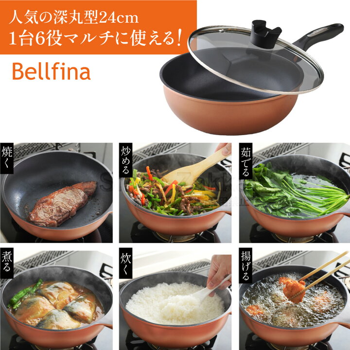 楽天市場】ベルフィーナ マルチパン24cmガラス蓋セット 父の日 