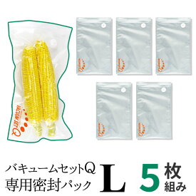 【11日2時までエントリーP10倍＆最大300％Pバック】バキュームセットQ専用密封パック Lサイズ5枚組 ※本体付属なし