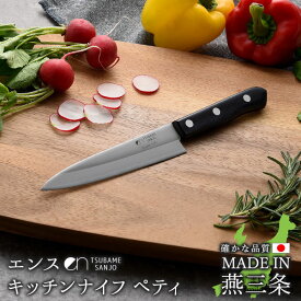 【公式店】燕三条 の職人が仕上げたペティナイフ ens（エンス）Ktchen Knife ペティナイフ 135mm 13.5cm包丁 ペティナイフ 日本製 日本 果物ナイフ ペティ キッチンナイフ ナイフ 小さめ 高級 プレゼント 贈り物 ギフト 送料無料