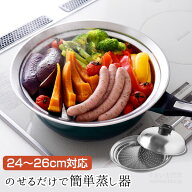 【楽天1位 公式店】蒸し器 24〜26cm 日本製 フライパン対応 ガラス窓なし ガラス窓付き ステンレス 燕三…