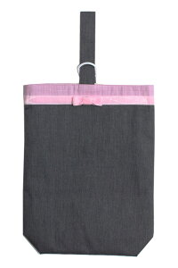 シューズ袋 グレーピンクリボン シューズ入れ シューズ袋 上履き 学校 幼稚園 小学校 受験 入園 入学 教室 ピアノ 塾 ギフト 入園祝い お祝い プレゼント 私立 私学 おしゃれ 上品 ピンク