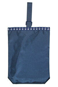 ネイビー ナイロンシューズ袋 マリン シューズ入れ シューズ袋 上履き 学校 幼稚園 小学校 受験 入園 入学 教室 ピアノ 塾 ギフト 入園祝い お祝い プレゼント 私立 私学 おしゃれ 上品 マリ