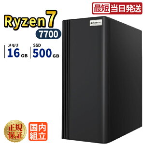 _16܂Ō艿i^y1000~OFFN[|LzyŒZzVi fXNgbvp\R windows11 fXNgbvPC p\R Q[~OPC Ryzen7 7700 SSD 500GB  16GB eX|[c Q[~