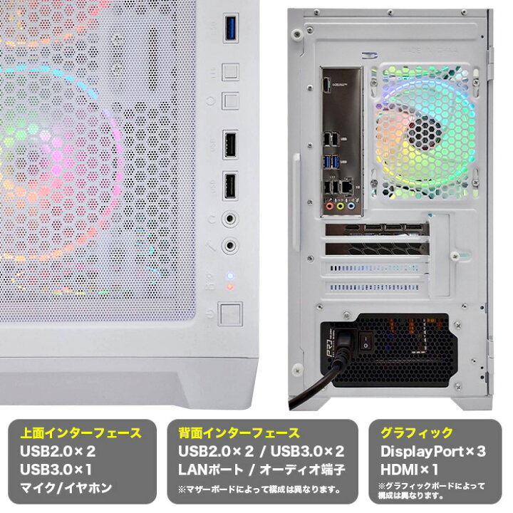 楽天市場】ゲーミングPC＋モニターフルセット RTX5060 第12世代 Intel 