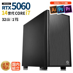 �Q�[�~���OPC �V�i �{�̂̂� RTX5060 ��14���� Intel Corei7 14700F Windows11 ������16GB SSD500GB �f�X�N�g�b�vPC WPS Office�t�� 1�N�ۏ� NVMe M.2 SSD �����\ �z�M ����ҏW VTuber�Ή� e�X�|�[�c ���S�� �Q�[�~���O