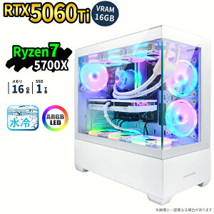 5�����艿�i�b�Q�[�~���OPC �{�̂̂� RTX5060Ti VRAM16GB Ryzen7 5700X ������16GB SSD1TB Windows11 �f�X�N�g�b�vPC �ȈՐ��� ARGB �s���[���X�Ή� �z�M ����ҏW e�X�|�[�c 1�N�ۏ� ���S�� �Q�[�~���O�p�\�R��