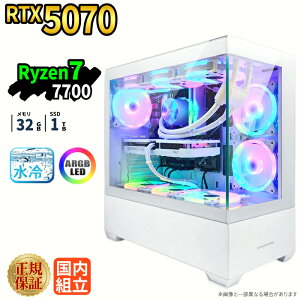�_1���܂Ō��艿�i�^�y999�~OFF�N�[�|���L�z�Q�[�~���OPC �{�̂̂� RTX5070 Ryzen7 7700 ������32GB SSD1TB Windows11 �f�X�N�g�b�vPC �ȈՐ��� ARGB �s���[���X�Ή� �z�M ����ҏW e�X�|�[�c 1�N�ۏ� ���S�� 