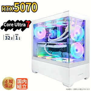 �_27���܂Ō��艿�i�^�y1000�~OFF�N�[�|���L�z�Q�[�~���OPC RTX5070 Intel Core Ultra 7 ������32GB SSD1TB Windows11 �f�X�N�g�b�vPC �ȈՐ��� ARGB �s���[���X ���_ Apex FF14 VALORANT Minecraft GTA�Ή� �z�M ����ҏW