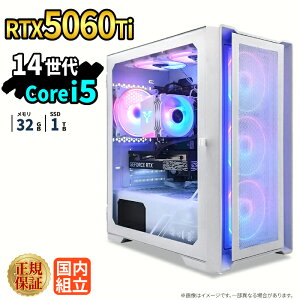 �_26���܂Ō��艿�i�^�y1000�~OFF�N�[�|���L�z�Q�[�~���OPC �Q�[�~���O�p�\�R�� �f�X�N�g�b�v�p�\�R�� GeForce RTX5060Ti ��14���� Intel Corei5 Windows11 SSD 1TB ������ 32GB e�X�|�[�c �Q�[�� �f�X�N�g�b�vP