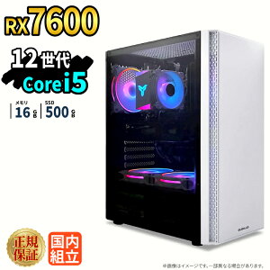 �_10���܂Ō��艿�i�^�y1000�~OFF�N�[�|���L�z�Q�[�~���OPC �Q�[�~���O�p�\�R�� �f�X�N�g�b�v�p�\�R�� GeForce RX7600 ��12���� Intel Corei5 Windows11 SSD 500GB ������ 16GB e�X�|�[�c �Q�[�� �f�X�N�g�b�vPC