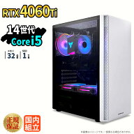 ゲーミングPC 新品 本体のみ RTX4060Ti 第14世代 Intel Corei5 14400F メモリ32GB SSD1TB Windows11 デス…