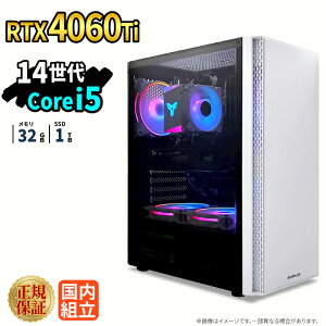 �_10���܂Ō��艿�i�^�y1000�~OFF�N�[�|���L�z�Q�[�~���OPC �Q�[�~���O�p�\�R�� �f�X�N�g�b�v�p�\�R�� GeForce RTX4060Ti ��14���� Intel Corei5 Windows11 SSD 1TB ������ 32GB e�X�|�[�c �Q�[�� �f�X�N�g�b�vP