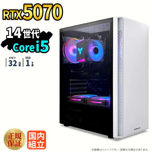 �_1���܂Ō��艿�i�^�y999�~OFF�N�[�|���L�z�Q�[�~���OPC �{�̂̂� RTX5070 Intel Corei5 14400F ������32GB SSD1TB Windows11 �f�X�N�g�b�vPC �V�i 1�N�ۏ� 10�R�A16�X���b�h �z�M ����ҏW VTuber e�X�|�[�c ��